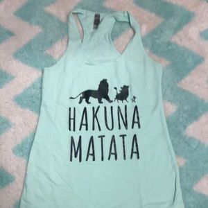 Sea foam green Hakuna Matata Lion King tank
